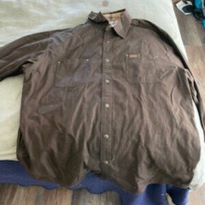 Carharrt lined canvas shirt